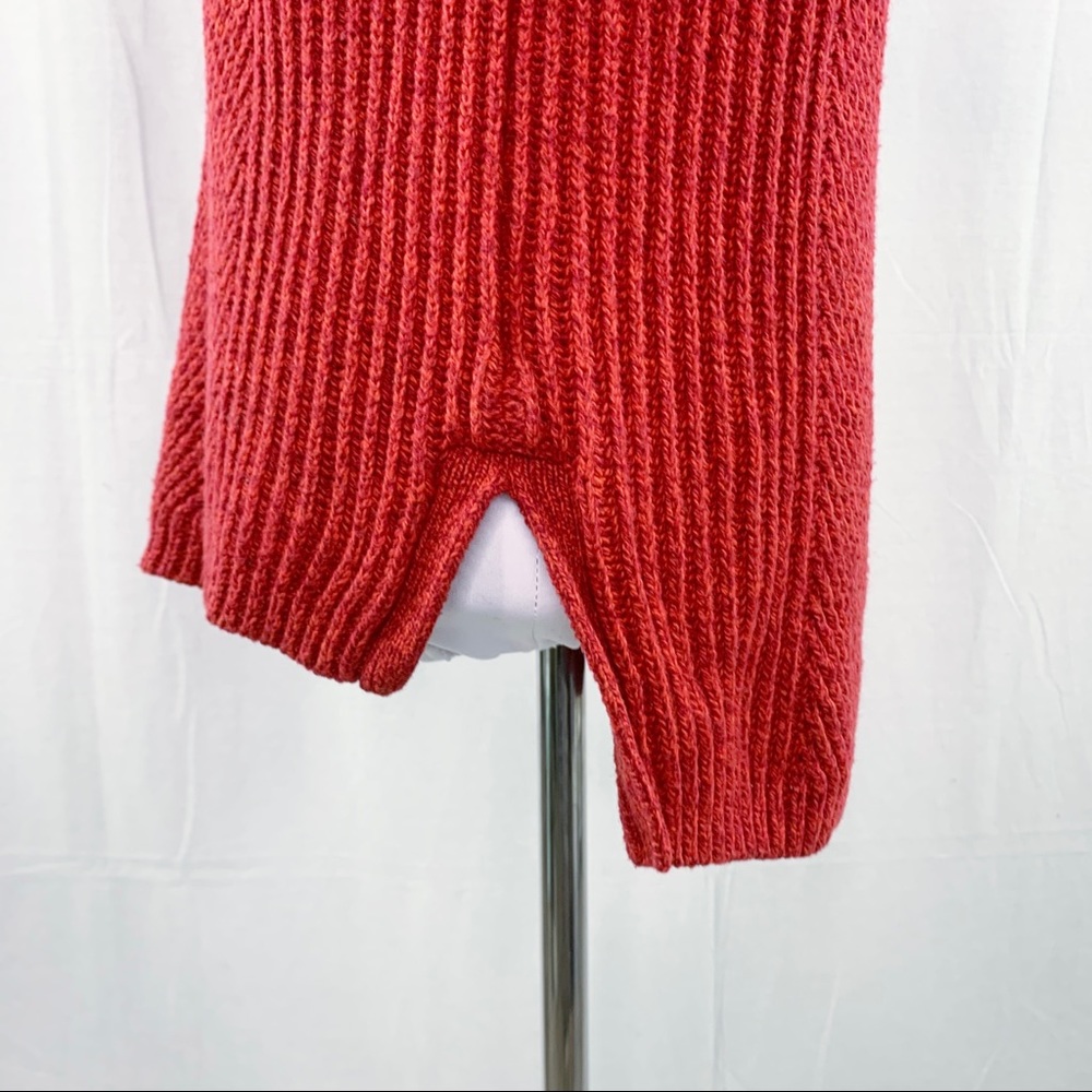 Madewell hexcomb texture red thick crewneck sweater - Picture 10 of 12